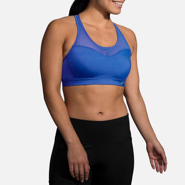 Brooks Womens Fastforward Crossback Running Bra - Blue (351824-TIC)